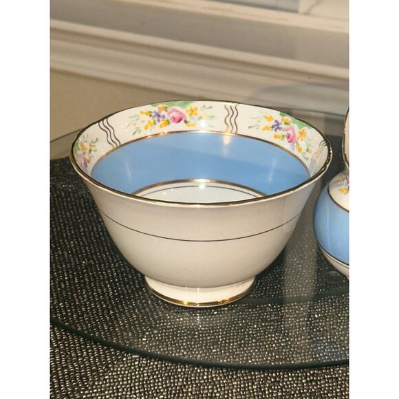 Vintage New Chelsea Staffs Bone China Bowl & Creamer Set – Made in England - Picture 2 of 5